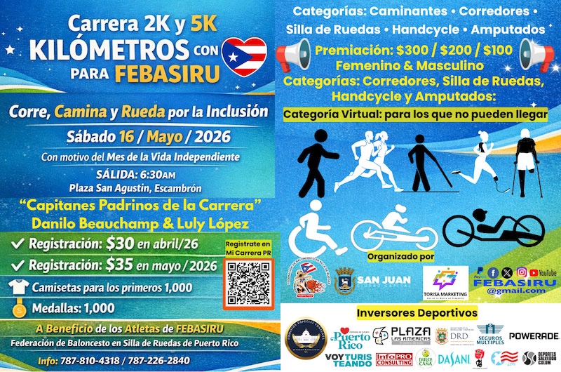 Portada de 2k y 5k Kilómetros de Amor para FEBASIRU