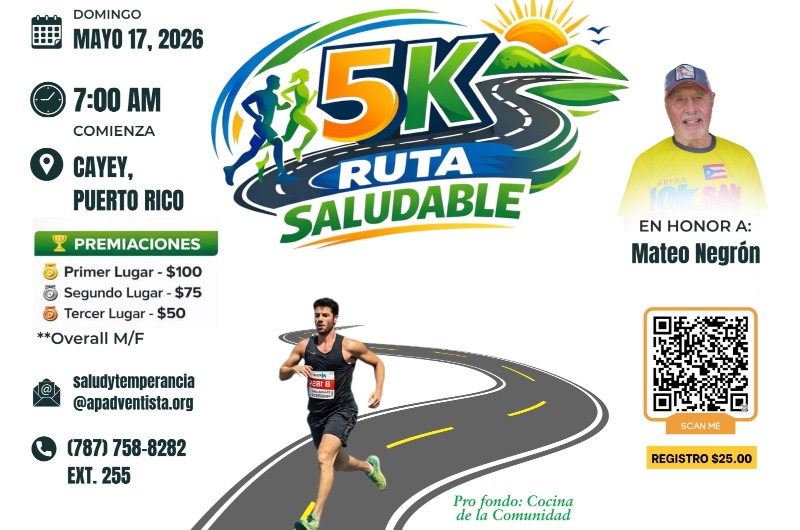 Portada de 5k Ruta Saludable - Iglesia Adventista