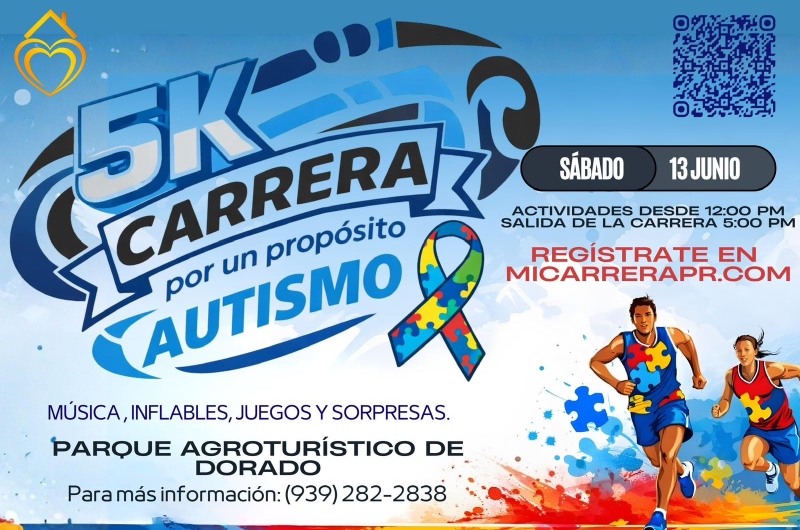 Portada de 5K Carrera por un Propósito- Autismo 2026