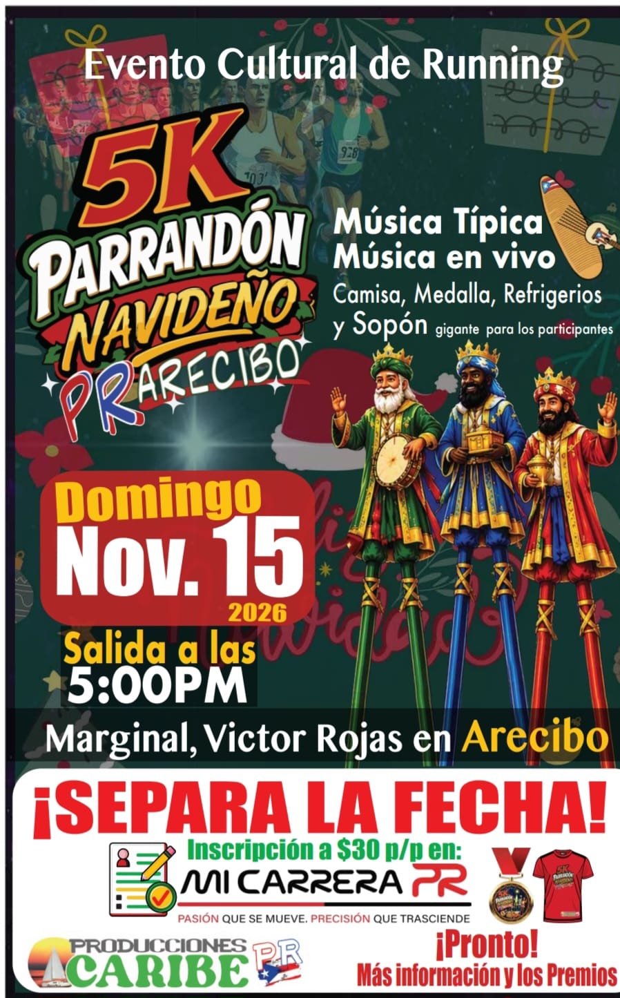 Portada de 5k Parrandon Navideño 2026