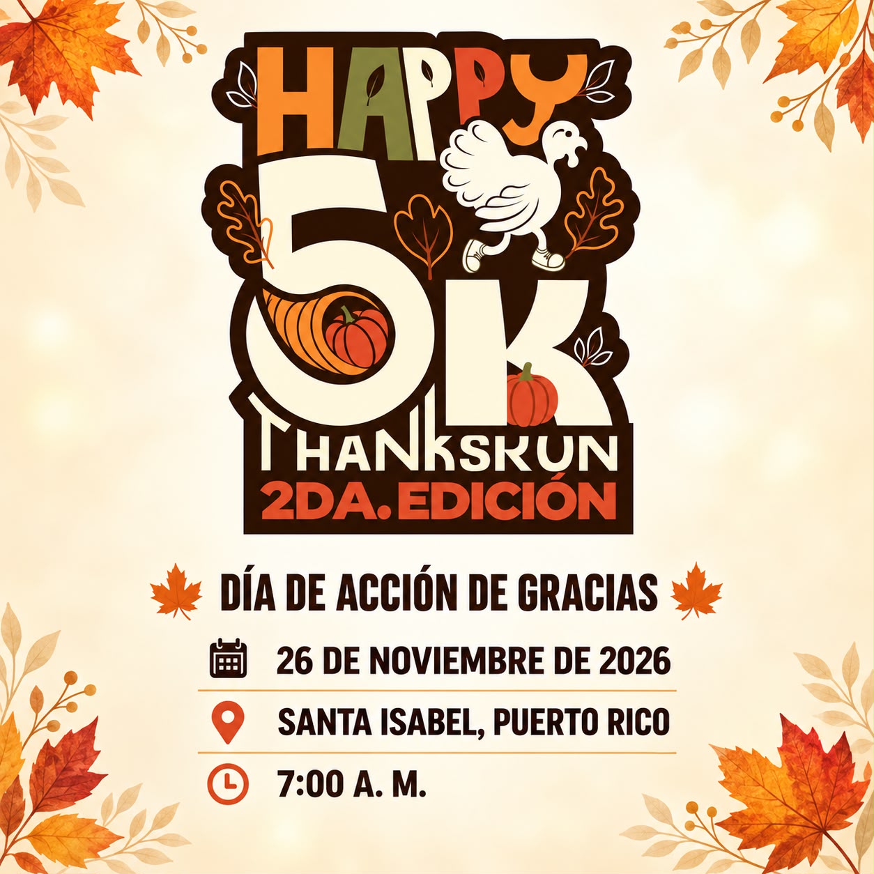 Portada de 5K Happy Thanks Run 2026