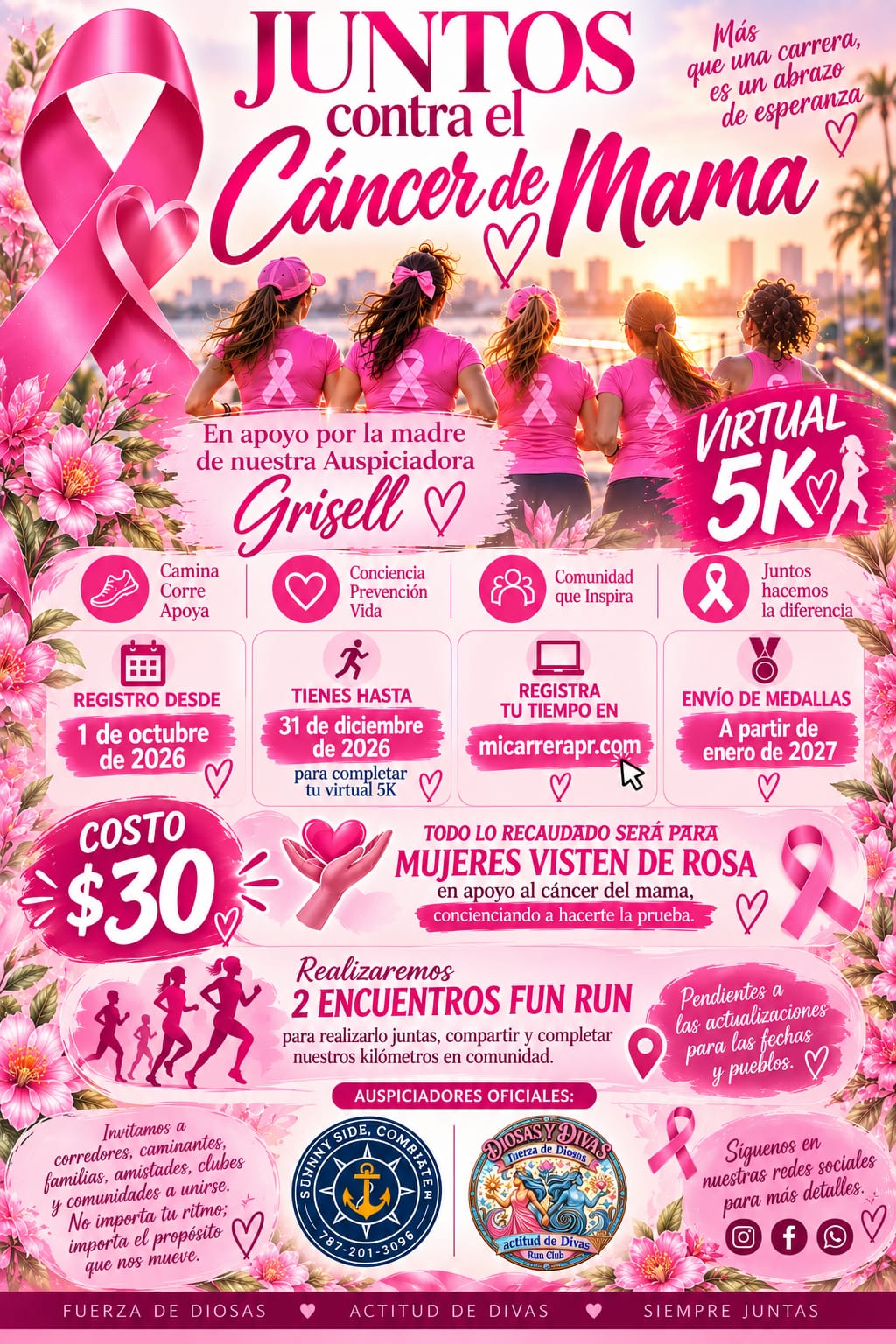 Portada de 5k Virtual - Juntos Contra el Cáncer de Mama