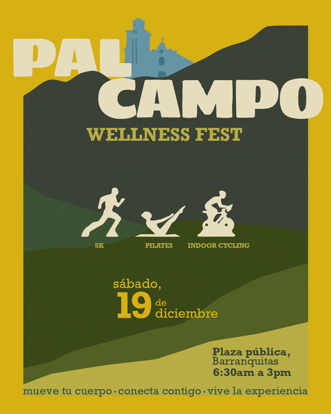 Portada de Pa’l Campo Wellness Fest (5k, Indoor Cycling & Pilates) 2026