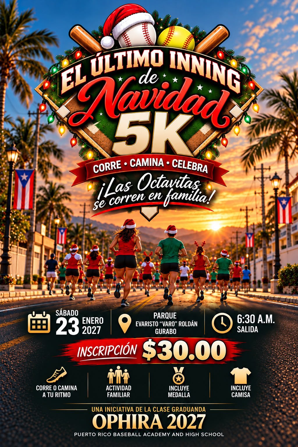 Portada de 5k El Último Inning de Navidad