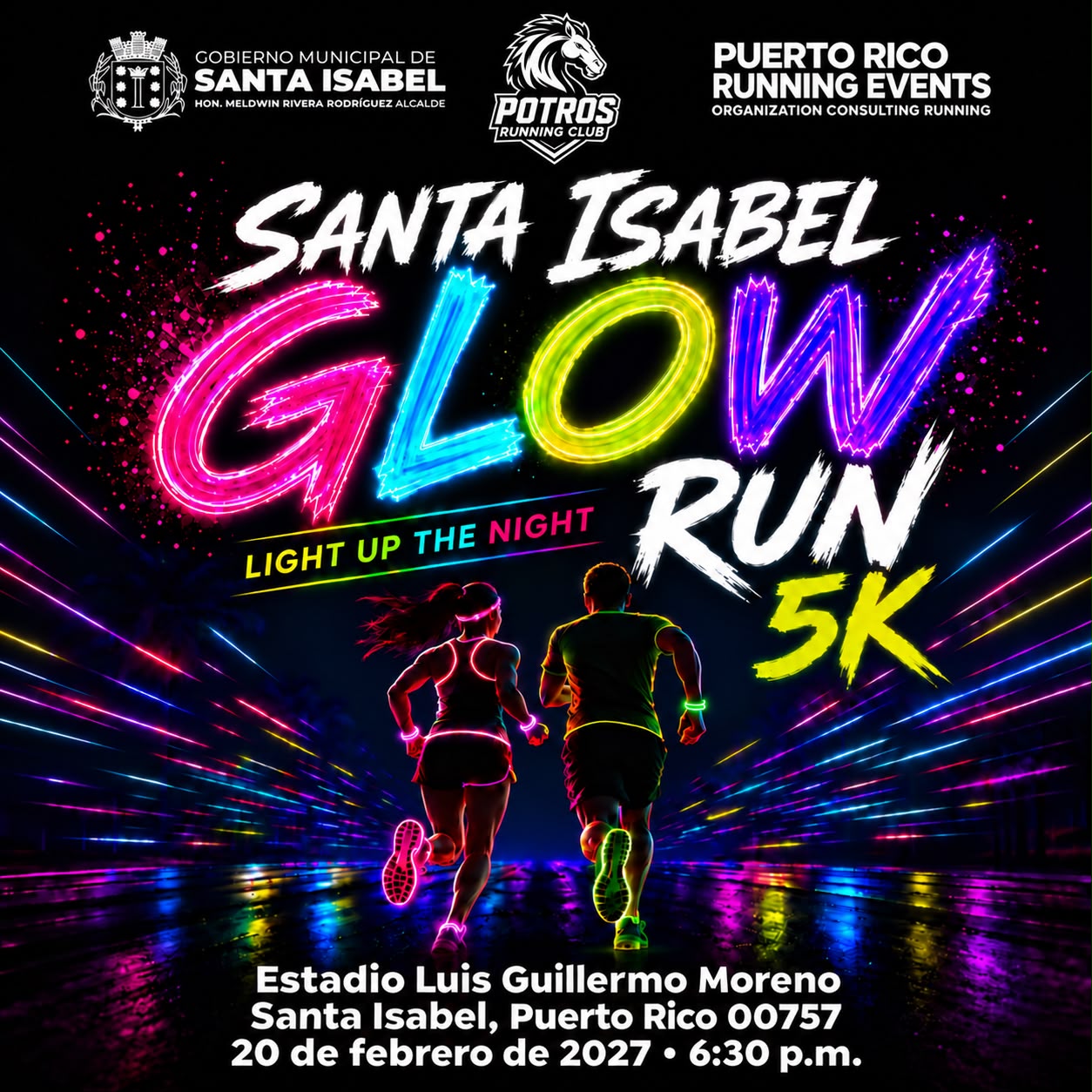 Portada de Santa Isabel Glow Run 5k